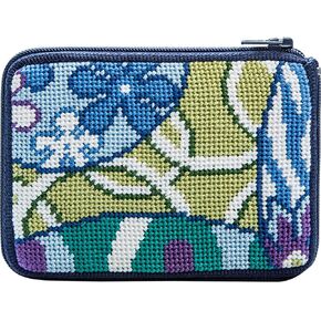 Stitch & Zip Coin/Credit Card Case Needlepoint Kit - SZ216 Imari Abstract