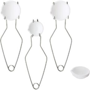 Crucibles Set for Melting Metal Kit,High-Heat Casting Kit with 6 Pcs Ceramic Quartz Crucibles and 3 Pcs Crucible Tongs Handle,Graphite Clay Crucible for Silversmithing Starter, Jewelry Making
