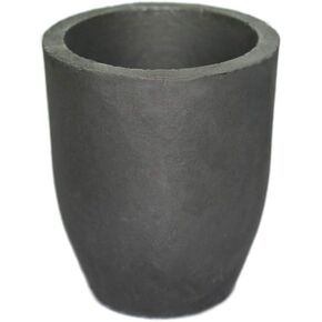 LLF Clay Graphite Crucible Foundry Cup Furnace Torch Melting Casting Refining Gold Silver Copper Brass Aluminum Lead Zinc and Alloys (#3 (Capacity 350ML))