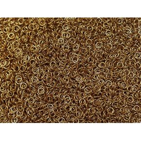 1/2 Pound Gold Anodized Aluminum Jump Rings 18G 3/16" ID (4000+ Rings)