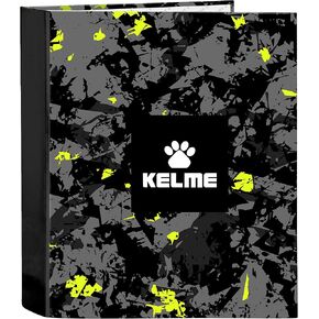 Kelme Jungle – Folio Binder, 4 Rings, Ideal for Children of Different Ages, Comfortable and Versatile, Quality and Resistance, 27 x 6 x 33 cm, Black, Lime and Grey