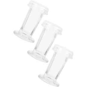 VOSAREA 3Pcs Glass Staining Jar with Lid Slide Capacity for Microscope Slide Storage Heat Resistant for Medical Labs and Scientific Experiments