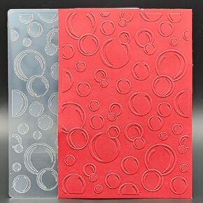 Plastic Embossing Folder A6 Size Aquarium Bubbles Paper Crafts Plastic Textured Impressions for Card Making Scrapbooking