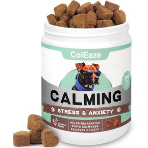 Dog Calming Chews 200PCS Dog Calming Treat and Bites - Anxiety and Stress Relief Treats for Dogs Natural Relaxation Supplements Sleep Aid Calm Dogs with Noise, Thunder, Barking, Separation