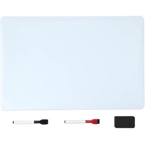 Amazon Basics Magnetic Dry Erase Board, Fridge WhiteBoard, Sheet 20" x13", 2 Markers and Eraser