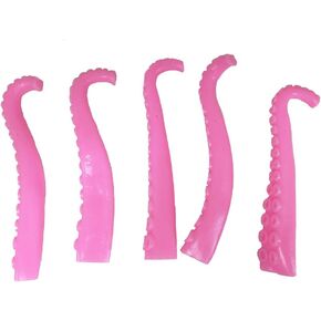 5 Silicone Finger Tentacle Puppets Pink
