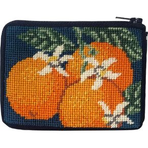 Stitch & Zip Coin Purse Kits, Cross Stitch Oranges SZ237