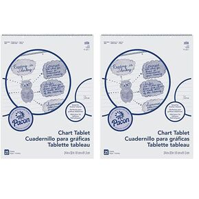 Pacon® Chart Tablet, 24" x 32", 1" Ruled, 25 Sheets (Pack of 2)