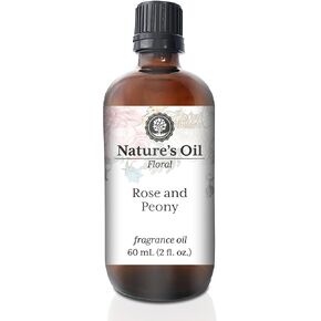 Rose & Peony Fragrance Oil (60ml) for Diffusers, Soap Making, Candles, Lotion, Home Scents, Linen Spray, Bath Bombs, Slime