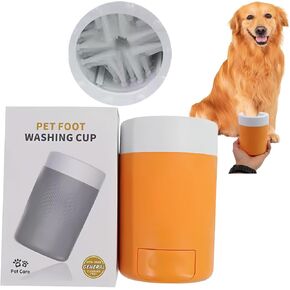 Paw Cleaner for Dogs, Dogs Paw Washer for Muddy Paw Cleaner Pet Foot Cleaner for Any-Size Pet Paw, Dog Foot Washer,Grey