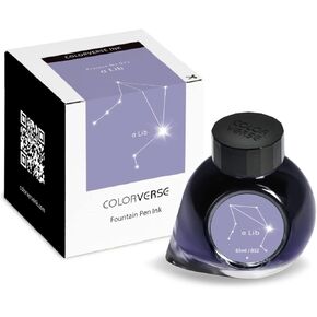 Colorverse Purple Fountain Pen Ink Bottle | α Lib | 65ml | Dye-Based | Project Series