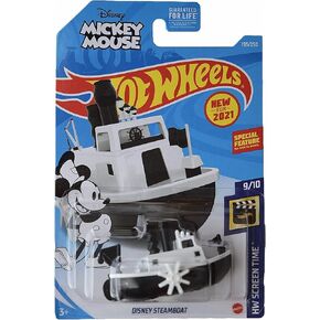 Hot Wheels Disney Steamboat, [White/Black] 193/250 Screen Time 9/10