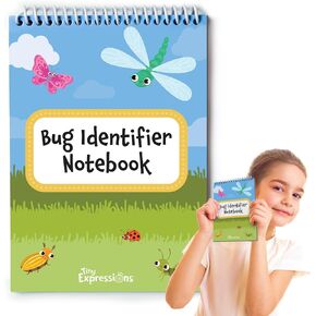 Tiny Expressions Bug Identifier Notepad – Insect Tracker for Nature Lovers & Outdoor Explorers – Companion Journal for Bug Catching Kit