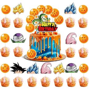 25PC Cartoon Party Cake Topper, Cartoon Birthday Cake Decoration supplies