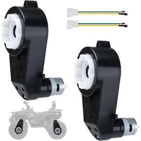 2Pcs 24V RS555 40000RPM 24V Ride On Upgrade Motor Gearbox Powered Wheels Electric Motor High Speed Engine Jeep Kid Trax Upgrade Replacement Parts