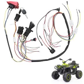 6V 12V 18V 24V DIY Wires Harness Electric Conversion Kit for Kid's Ride On Toys Car,Set of Wire Harness Switch for Children Power Wheels Trax Upgrade Replacement Parts