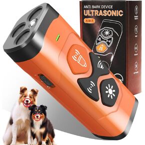 Anti Barking Device for Dogs - Dog Bark Deterrent Devices 50FT Range - Ultrasonic Dog Bark Deterrent for Stopping Bad Behavior - Rechargeable Anti Barking Device for Own or Neighbour's Dog