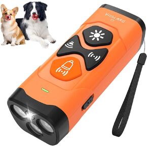 2025 Ultrasonic Dog bark Control Device - Rechargeable Anti-Barking Device Stops Barking & Bad Habits, 35FT Long-Range, Safe for Pets, No shock, One-Button Instant Training for Indoor & Outdoor Use.