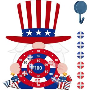 4th of July Games Set Patriotic Dart Board Games with 6 Sticky Balls Independence American Day Party Favor for Red White and Blue Party Throwing Indoor Outdoor Yard(Eagle)