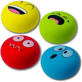 Latex Squeaky Dog Toys for Small Dogs & Mini Breeds - 4PCS Set Squeaky Dog Balls | Soft, Safe & Fun Chew Toys | Indoor & Outdoor Play