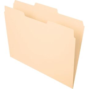 Office Depot® Brand File Folders, 1/3 Cut, Center Position, Letter Size, Manila, Pack of 100
