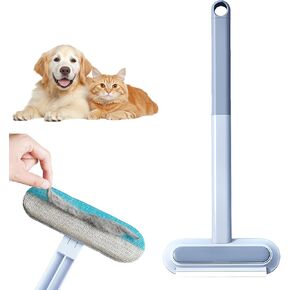 Pet Hair Remover for Couch, 4 in1 Cat and Dog Hair Removal Tool with 17inch Long Handle, Washable Cat Hair Remover Brush for Furniture, Couch, Carpet, Clothes and Laundry (1PC)