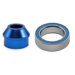 Aluminum Bearing Adapter 10x15x4mm Ball Bearing (Blue Rubber Sealed) for Traxxas Slash 4X4 Upgrade Parts (Blue)