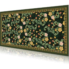 Desk Pad, ZAXOXAZ PU Lesther Desk Protector, 31.5" x 15.7" XXL Large Extended Mouse Pad, Big Floral Desk Mat Flowers Desk Blotter, Laptop Desk Pad, Waterproof Desk Writing Pad for Office and Home