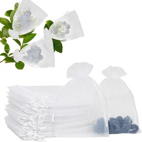 YQL 100Pcs 4"x6" Fruit Protection Bags,Fruit Netting Bags,Garden Netting Bags with Drawstring for Protecting Fruits and Vegetables
