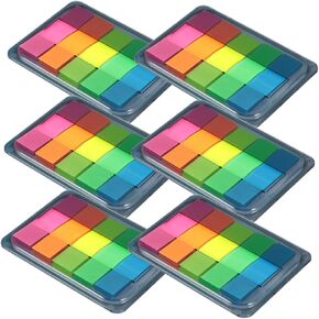 6 Boxes Portable Transparent Highlight Strips of Fluorescent Sentence Markers for Easy Annotation for Students Teachers and Office Use
