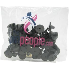 Black PVC Rubber Pin Backs Pack of 50