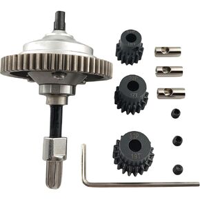 Steel Center Differential 6780 Replacement with 54T Spur Gear & 15T 17T 19T Pinion Set Upgrade for Traxxas Slash 4X4, Hoss 4X4 VXL, Rustler 4X4, Stampede 4X4