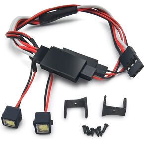 RC Lights LED White Square Spotlight for 1/24 RC Crawler Car SCX24 Upgrades C10 AXI00001 JLU AXI00002 B17 AXI00004 Gladiator AXI00005 Accessories