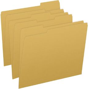 Manila File Folders, 1/3 Cut Top Tab, Letter Size, Perfect for Organizing Documents in File Drawers, Box of 100