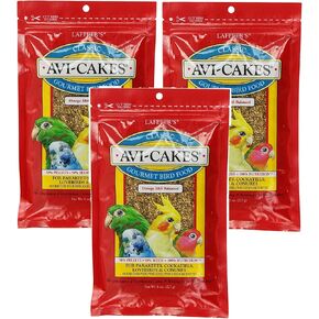 (3 Pack) Lafeber's Original Flavor Avi-Cakes for Parakeets, Cockatiels & Conures