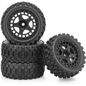 عجلات وإطارات 12 مم Hex RC ، إطارات Car Daitoku RC لـ Arrma 2S Typhon Grom 1/14 RC Buggy Car (4pcs)