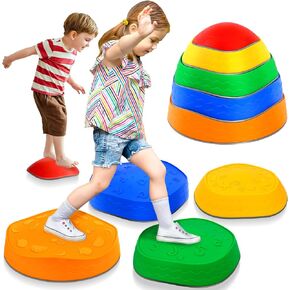 Stepping Stones for Kids 5Pcs Non-Slip PP Toddler Stepping Stones Balance Stepping Stones Kids Stepping Stones for Promoting Balance & Coordination Skills Indoor Outdoor Play Sensory Stepping Stones