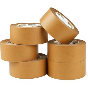 شريط ورقي بني كرافت ، 130mic x2'x 55yards ، 3 لفات ، شريط تعبئة ورق كرافت القابل للكتابة وغير المصاب بالتحلل الحيوي للخدمة الشديدة ، والتحرك ، وختم الكرتون ، والشحن ، و exo الصديق للبيولوجي. in Kuwait