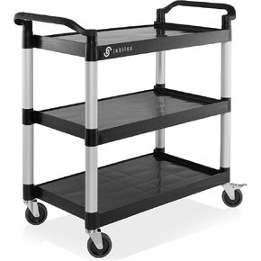 Jubilee Heavy-Duty 3-Tier Utility Service Cart with Wheels, 40.25" x 38.5"