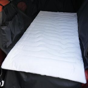 55" x 25" Dog Bed for Car Back Seat, 3rd Gen Backseat Dog Cooling Mat, Dual-Sided Design for Backseat Extenders and Seat Covers, Travel Friendly Pet Blanket for Cars, Grey