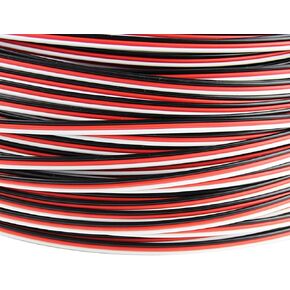 22awg Servo Extension Cable Wire 50 feet 60 Cores Lead 3-pin Line for Futaba JR RC Servo Hobby Model Drones Boats Planes DIY Accessories(E258-1)