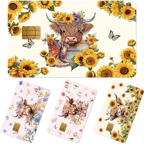 Credit Card Skin Stickers - 4 Pcs Leopard Print Debit Card Skin Stickers, Colorful Removable Waterproof Decal Cover Set for DIY Key, Transportation