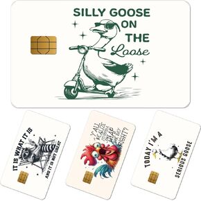 Credit Card Skin Stickers - 4 Pcs Playing Cards Debit Card Skin Stickers, Black Gold Poker A K Q J Theme Removable Waterproof Decal Cover Set for DIY Key, Transportation Cards