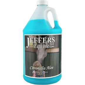 Jeffers Equine Citronella Aloe Horse Shampoo – pH Balanced, All Natural, Deodorizing Wash for Horses, Pony, Foals – Natural Citrus Scent – Gentle Grooming for Soft Coat, Tail & Mane – 1 Gallon
