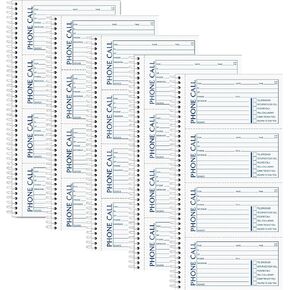 TOPS 74620 Second Nature Phone Call Book, 2 3/4 x 5, Two-Part Carbonless, 400 Forms, 5 Pack