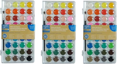 Artists Loft ZdbnZ Fundamentals Watercolor Pan Set, 36 Colors (2 Pack) in Kuwait