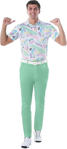 Royal & Awesome Pastel Mens Golf Pants, Golf Pants Men Slim Fit Stretch, Dress Pants Men, Men's Golf Pants in Kuwait