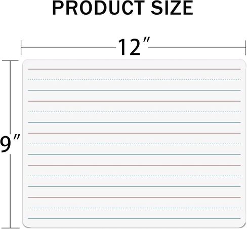 اللوحة البيضاء الصغيرة ، ألواح Laprowards الجافة 9'x 12 '' Mini Board مزدوجة الجوانب المحمولة للطلاب اللوازم المدرسية للطلاب (6 لوحات بيضاء) in Kuwait