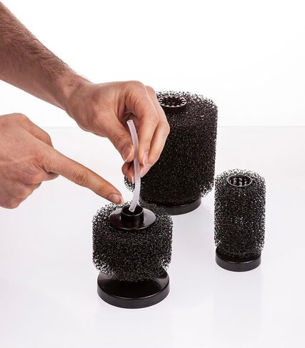 Uneaf Small Aquarium Sponge Filter Fish Fish Fish Filteration Filtering Fry Betta Shrimp Nano Tank Associory Air Stone 4 بوصة أنابيب طيران تصل إلى 10 جالون in Kuwait