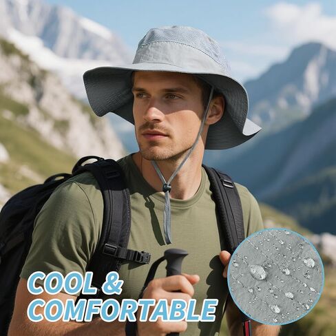 OZERO Boonie Sun Protection Hat: Breathable Wide Brim Hats for Women - Adjustable Bucket Hat for Fishing Hiking Safari Beach in Kuwait